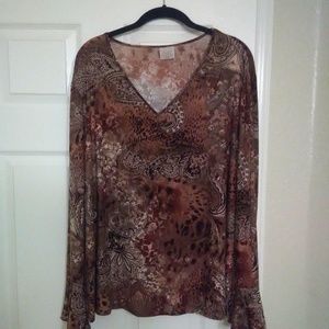 Soft long bell sleeve shirt